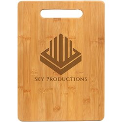13 3/4" x 9 3/4" Bamboo Rectangle Cutting Board with Handle
