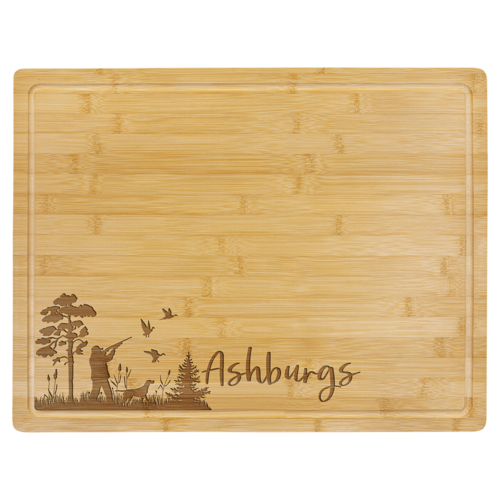 19 3/4&quot; x 15&quot; Bamboo Cutting Board with Drip Ring