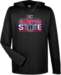 Zone Performance Long Sleeve Hooded T-Shirt with Design